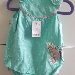 Infant girl onesie Teal